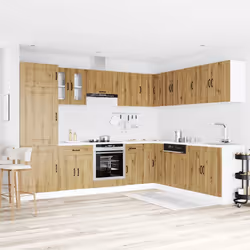 vidaXL Kitchen Cabinet Set 14 Piece Cabinet Cupboard Kalmar Engineered Wood - artisan oak