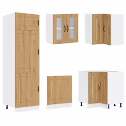 vidaXL Kitchen Cabinet Set 14 Piece Cabinet Cupboard Kalmar Engineered Wood - artisan oak - Additional view 4