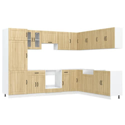 vidaXL Kitchen Cabinet Set 14 Piece Cabinet Cupboard Lucca Engineered Wood - sonoma oak