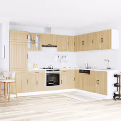 vidaXL Kitchen Cabinet Set 14 Piece Cabinet Cupboard Lucca Engineered Wood - sonoma oak