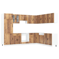 vidaXL Kitchen Cabinet Set 14 Piece Cabinet Cupboard Lucca Engineered Wood - old wood