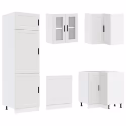 vidaXL Kitchen Cabinet Set 14 Piece Cabinet Cupboard Porto Engineered Wood - white - Additional view 4