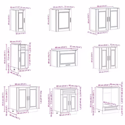 vidaXL Kitchen Cabinet Set 14 Piece Cabinet Cupboard Porto Engineered Wood - white - Additional view 9