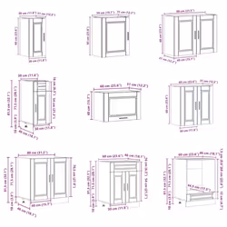 vidaXL Kitchen Cabinet Set 14 Piece Cabinet Cupboard Porto Engineered Wood - high gloss white - Additional view 9