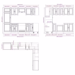 vidaXL Kitchen Cabinet Set 14 Piece Cabinet Cupboard Porto Engineered Wood - smoked oak - Additional view 8