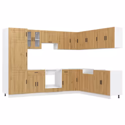 vidaXL Kitchen Cabinet Set 14 Piece Cabinet Cupboard Porto Engineered Wood - artisan oak