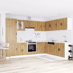 vidaXL Kitchen Cabinet Set 14 Piece Cabinet Cupboard Porto Engineered Wood - artisan oak