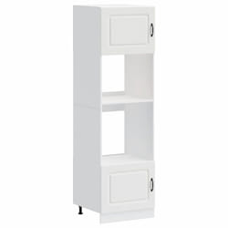 vidaXL Oven CabinetsÂ Kitchen Cabinet Oven Unit 2 pcs Lucca Engineered Wood - white, 2 pcs