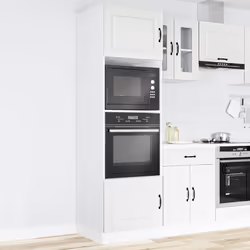 vidaXL Oven CabinetsÂ Kitchen Cabinet Oven Unit 2 pcs Lucca Engineered Wood - white, 2 pcs