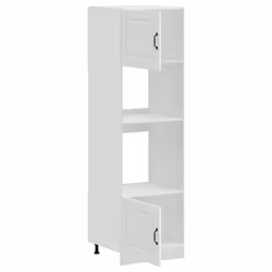 vidaXL Oven CabinetsÂ Kitchen Cabinet Oven Unit 2 pcs Lucca Engineered Wood - white, 2 pcs - Additional view 4