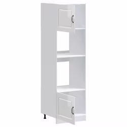 vidaXL Oven CabinetsÂ Kitchen Cabinet Oven Unit 2 pcs Lucca Engineered Wood - high gloss white, 2 pcs - Additional view 4