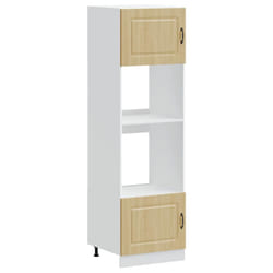 vidaXL Oven CabinetsÂ Kitchen Cabinet Oven Unit 2 pcs Lucca Engineered Wood - sonoma oak, 2 pcs