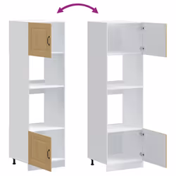 vidaXL Oven CabinetsÂ Kitchen Cabinet Oven Unit 2 pcs Lucca Engineered Wood - sonoma oak, 2 pcs - Additional view 7
