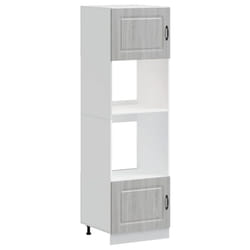 vidaXL Oven CabinetsÂ Kitchen Cabinet Oven Unit 2 pcs Lucca Engineered Wood - grey sonoma, 2 pcs