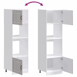 vidaXL Oven CabinetsÂ Kitchen Cabinet Oven Unit 2 pcs Lucca Engineered Wood - grey sonoma, 2 pcs - Additional view 7