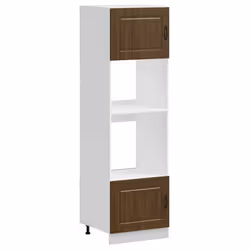 vidaXL Oven CabinetsÂ Kitchen Cabinet Oven Unit 2 pcs Lucca Engineered Wood - brown oak, 2 pcs