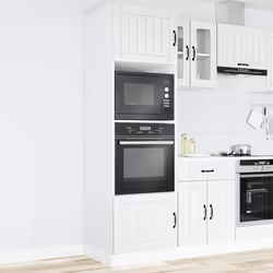 vidaXL Oven Cabinets Kitchen Cabinet Oven Unit 2 pcs Kalmar Engineered Wood - white, 2 pcs - Additional view 2