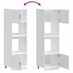 vidaXL Oven Cabinets Kitchen Cabinet Oven Unit 2 pcs Kalmar Engineered Wood - white, 2 pcs - Additional view 7
