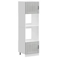 vidaXL Oven Cabinets Kitchen Cabinet Oven Unit 2 pcs Kalmar Engineered Wood - concrete grey, 2 pcs