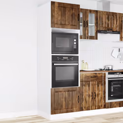 vidaXL Oven Cabinets Kitchen Cabinet Oven Unit 2 pcs Kalmar Engineered Wood - smoked oak, 2 pcs