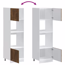 vidaXL Oven Cabinets Kitchen Cabinet Oven Unit 2 pcs Kalmar Engineered Wood - smoked oak, 2 pcs - Additional view 7