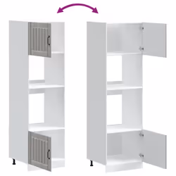 vidaXL Oven Cabinets Kitchen Cabinet Oven Unit 2 pcs Kalmar Engineered Wood - grey sonoma, 2 pcs - Additional view 7