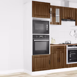 vidaXL Oven Cabinets Kitchen Cabinet Oven Unit 2 pcs Kalmar Engineered Wood - brown oak, 2 pcs - Additional view 2