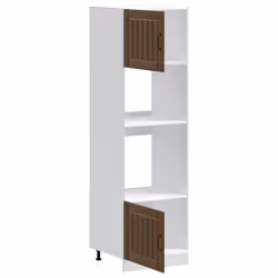 vidaXL Oven Cabinets Kitchen Cabinet Oven Unit 2 pcs Kalmar Engineered Wood - brown oak, 2 pcs - Additional view 4