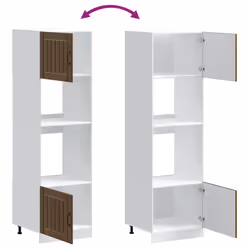 vidaXL Oven Cabinets Kitchen Cabinet Oven Unit 2 pcs Kalmar Engineered Wood - brown oak, 2 pcs - Additional view 6