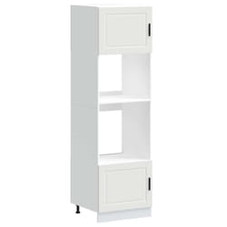 vidaXL Oven CabinetÂ Kitchen Cabinet Oven Unit Oven Base Unit Engineered Wood - white, 2 pcs