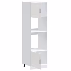 vidaXL Oven CabinetÂ Kitchen Cabinet Oven Unit Oven Base Unit Engineered Wood - white, 2 pcs - Additional view 4