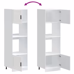 vidaXL Oven CabinetÂ Kitchen Cabinet Oven Unit Oven Base Unit Engineered Wood - white, 2 pcs - Additional view 7