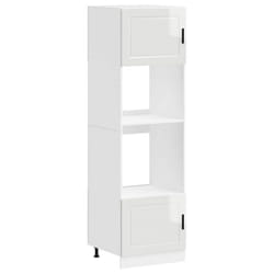 vidaXL Oven CabinetÂ Kitchen Cabinet Oven Unit Oven Base Unit Engineered Wood - high gloss white, 2 pcs