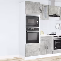 vidaXL Oven Cabinets 2 pcs Porto Concrete Grey Engineered Wood oven unit - Additional view 2