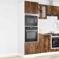 vidaXL Oven Cabinets 2 pcs Porto Smoked Oak Engineered Wood oven unit