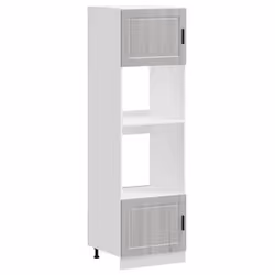 vidaXL Oven Cabinet Kitchen Cabinet Oven Unit Oven Base Unit Engineered Wood - grey sonoma, 2 pcs