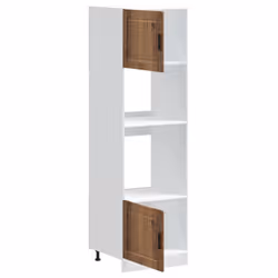 vidaXL Oven CabinetÂ Kitchen Cabinet Oven Unit Oven Base Unit Engineered Wood - old wood, 2 pcs - Additional view 4