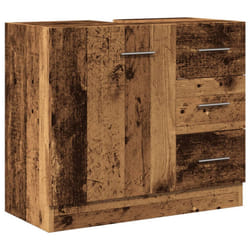 vidaXL Sink Cabinet Bathroom Storage Cupboard Vanity Unit Engineered Wood - old wood