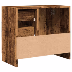 vidaXL Sink Cabinet Bathroom Storage Cupboard Vanity Unit Engineered Wood - old wood - Additional view 5