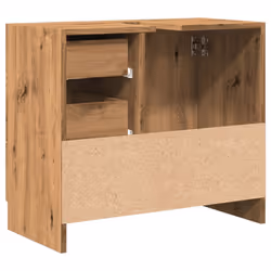 vidaXL Sink Cabinet Bathroom Storage Cupboard Vanity Unit Engineered Wood - oak - Additional view 5