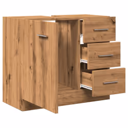 vidaXL Sink Cabinet Bathroom Storage Cupboard Vanity Unit Engineered Wood - oak - Additional view 6