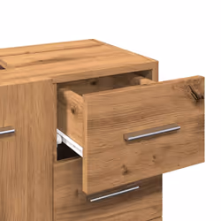 vidaXL Sink Cabinet Bathroom Storage Cupboard Vanity Unit Engineered Wood - oak - Additional view 7