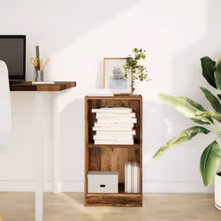 vidaXL Book Cabinet Display Rack Bookshelf Storage Shelf Rack Engineered Wood - old wood, 40 x 24 x 76 cm - Additional view 2