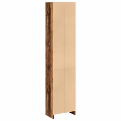 vidaXL Book Cabinet Display Rack Bookshelf Storage Shelf Rack Engineered Wood - old wood, 40 x 24 x 176 cm - Additional view 5