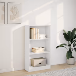 vidaXL Book Cabinet Display Rack Bookshelf Storage Shelf Rack Engineered Wood - white, 60 x 24 x 109 cm