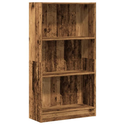 vidaXL Book Cabinet Display Rack Bookshelf Storage Shelf Rack Engineered Wood - old wood, 60 x 24 x 109 cm
