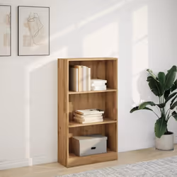 vidaXL Book Cabinet Display Rack Bookshelf Storage Shelf Rack Engineered Wood - oak, 60 x 24 x 109 cm - Additional view 2