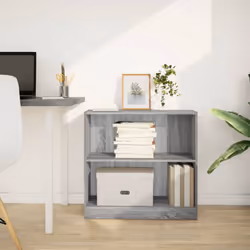 vidaXL Book Cabinet Display Rack Bookshelf Storage Shelf Rack Engineered Wood - grey sonoma, 80 x 24 x 76 cm - Additional view 2