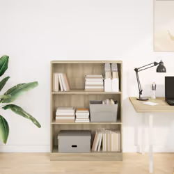 vidaXL Book Cabinet Display Rack Bookshelf Storage Shelf Rack Engineered Wood - sonoma oak, 80 x 24 x 109 cm - Additional view 2