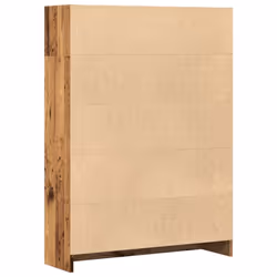 vidaXL Book Cabinet Display Rack Bookshelf Storage Shelf Rack Engineered Wood - old wood, 80 x 24 x 109 cm - Additional view 5